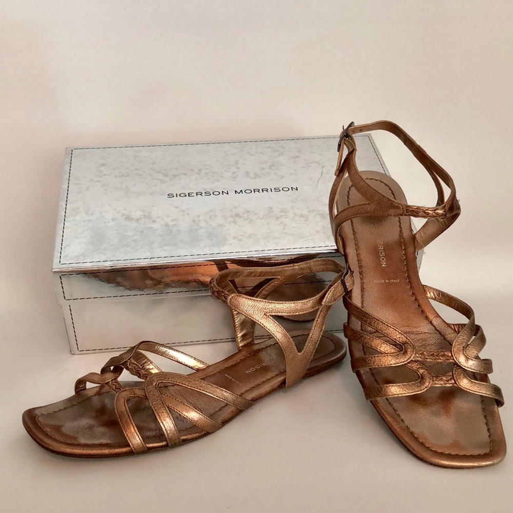 Sigerson Morrison rose gold sandal 8.5